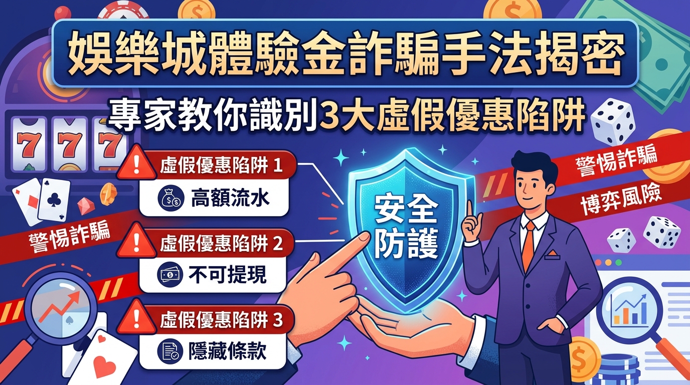 娛樂城體驗金詐騙手法揭密：專家教你識別3大虛假優惠陷阱