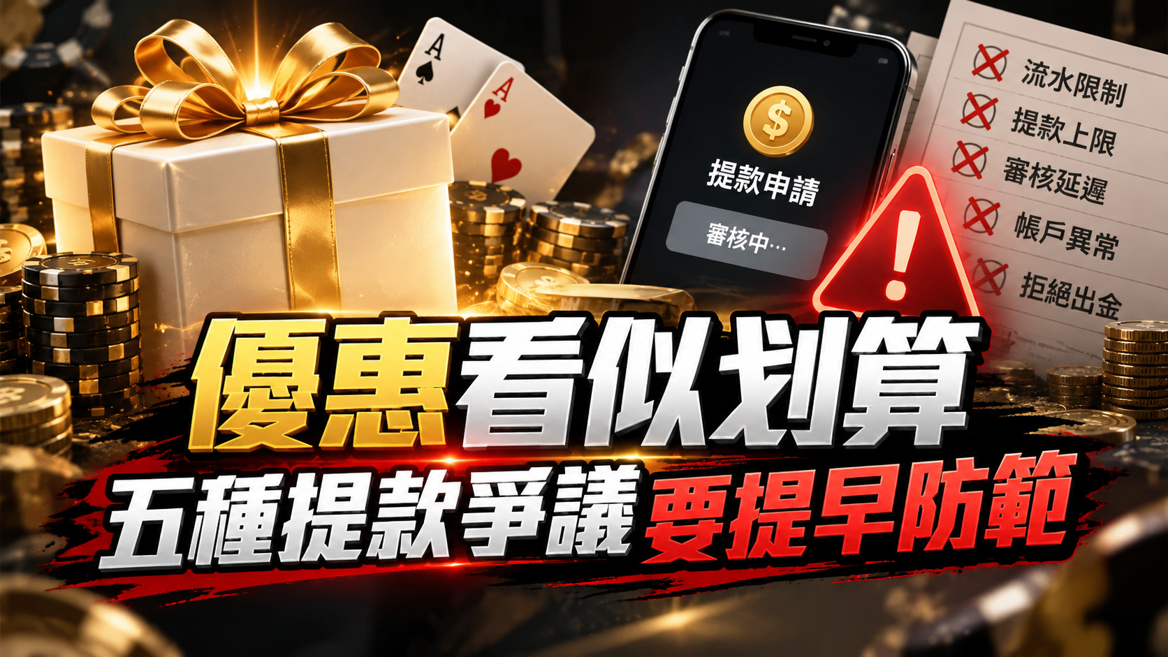 優惠看似划算,五種提款爭議要提早防範
